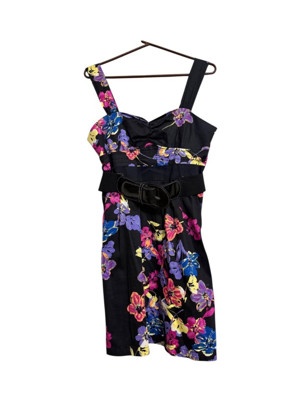 Candie's Vintage Floral Dress with Belt Size 11